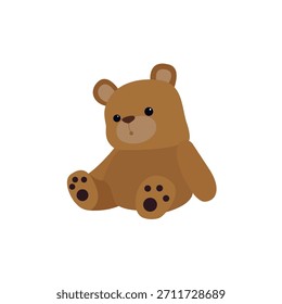 teddy bear toy gift cute soft plushie emoji symbol sign icon vector illustration isolated flat