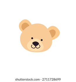 Oso de peluche regalo de juguete lindo suave de peluche símbolo de emoji símbolo icono de Ilustración vectorial aislado plano