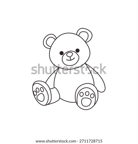 teddy bear toy gift cute soft plushie emoji symbol sign icon vector illustration isolated flat