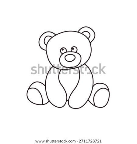 teddy bear toy gift cute soft plushie emoji symbol sign icon vector illustration isolated flat