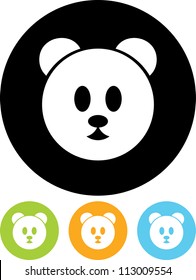Teddy Bear Toy Head - Vector icon isolated