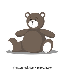 Teddy bear toy icon cartoon isolated vector illustration graphic design