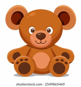 Diseño gráfico de Ilustración vectorial aislado de dibujos animados de icono de juguete de oso de peluche.