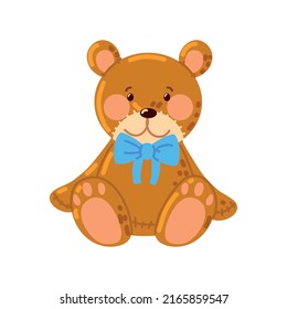 icono de juguete de oso de peluche aislado