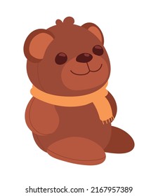 teddy bear toy icon isolated