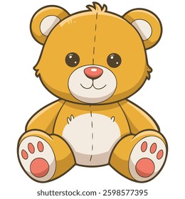Teddy bear toy icon isolated vector illustration on white background