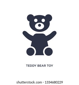 Icono de juguete de oso de peluche. Ilustración simple del elemento del concepto de los juguetes. diseño editable del símbolo del juguete del oso de peluche sobre fondo blanco. Puede ser utilizado para el Web y el móvil.