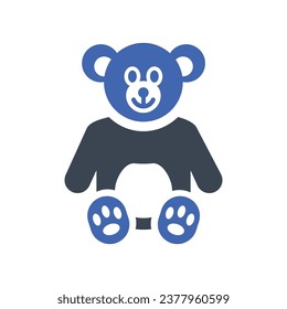 Teddy bear toy Icon, Vector Graphics