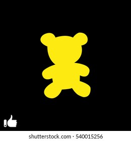teddy bear, toy, icon, vector illustration EPS 10