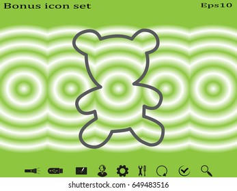 teddy bear, toy, icon, vector illustration eps10
