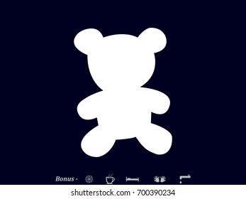 teddy bear, toy, icon, vector illustration eps10