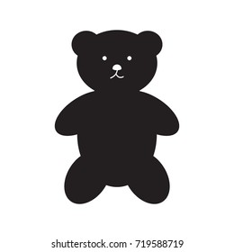 teddy bear, toy, icon, vector eps10