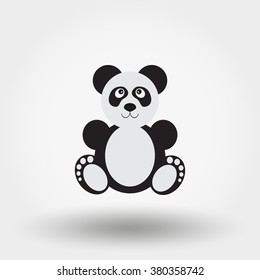 Teddy Bear toy. Icon for web and mobile application. Vector illustration on a white background. Flat design style.
