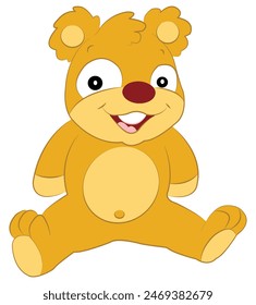 Juguete del oso de peluche aislado sobre fondo blanco