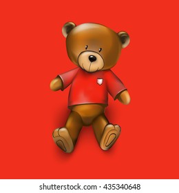 teddy bear, toy, plush, gift, icon, vector
