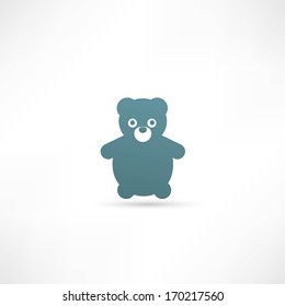 Teddy Bear Toy - Vector icon isolated