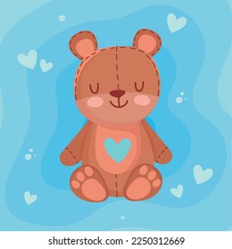 icono del vector de juguete de oso de peluche
