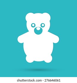Teddy Bear Toy - Vector icon isolated