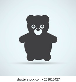 Teddy Bear Toy - Vector icon isolated