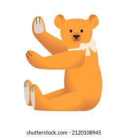Teddy Bear Toy. Ilustración vectorial.