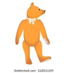 Teddy Bear Toy. Vector illustration.