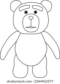 Vector de juguetes de ojivas de peluche de peluche Niños ilustrados jugando con juguetes de dibujos animados infantiles