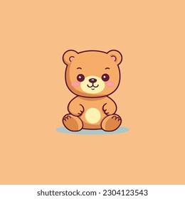 teddy bear toy vector isolated cartoon icon