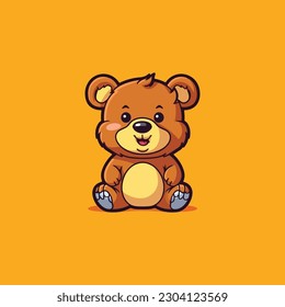 teddy bear toy vector isolated cartoon icon