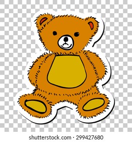 Teddy Bear at transparent effect background
