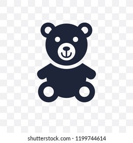 Teddy bear transparent icon. Teddy bear symbol design from Birthday and Party collection. Simple element vector illustration on transparent background.