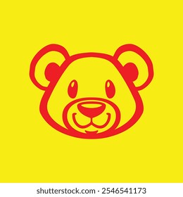 Oso de peluche de moda obra de arte hermosa Ilustración vectorial abstracta colorido aplicado design.eps