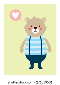 teddy bear valentine greeting card