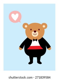 teddy bear valentine greeting card
