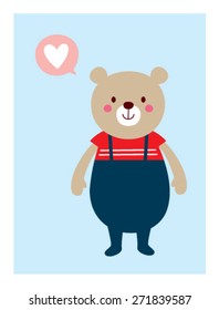 teddy bear valentine greeting card