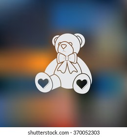 Teddy bear - Valentine's Day vector icon