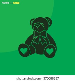 Teddy bear - Valentine's Day vector icon