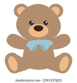 Teddy bear vector cartoon illustration