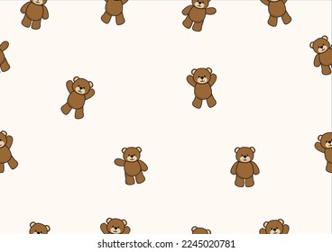 arte de diseño vectorial de oso de peluche