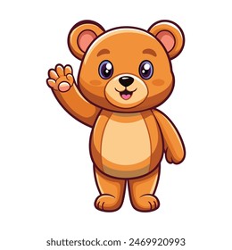 arte de diseño de Vector de oso de peluche