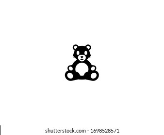 Teddy Bear vector flat icon. Isolated bear toy emoji illustration 