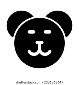 Teddy Bear Vector Glyph Icon For Personal And Commercial Use.
