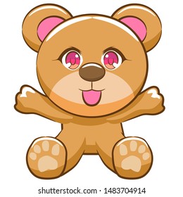 teddy bear vector graphic clipart design