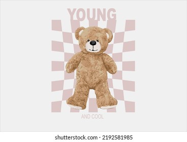 teddy bear vector hand drawn design