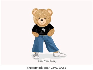 teddy bear vector hand drawn design vector