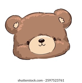 teddy bear vector hand drawn illustration cute print design for kids 