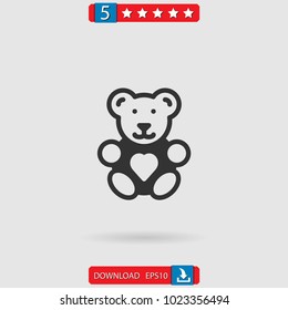 teddy bear vector icon