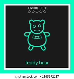 teddy bear vector icon