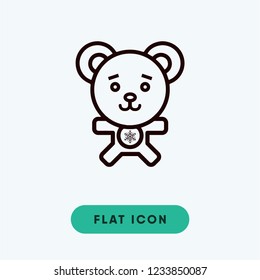 Teddy bear vector icon