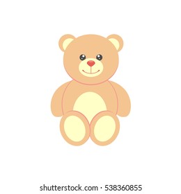 Teddy bear. Vector icon.