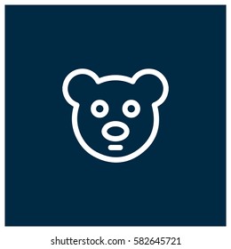 Teddy bear vector icon